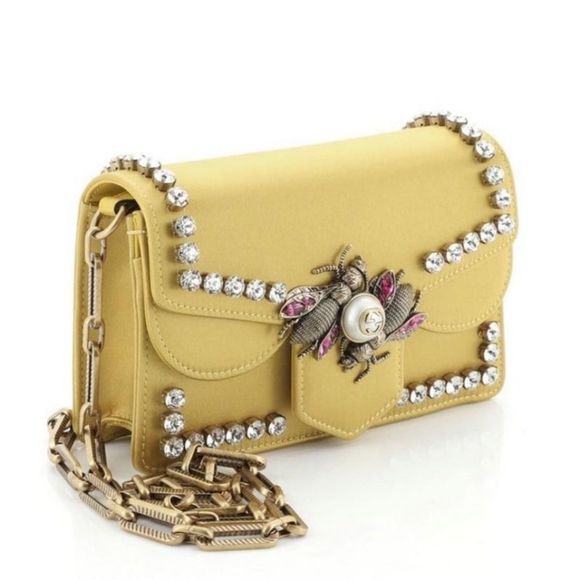 Gucci Broadway Pearly Bee Shoulder Bag
Crystal Embellished Satin - Picture 2 of 14